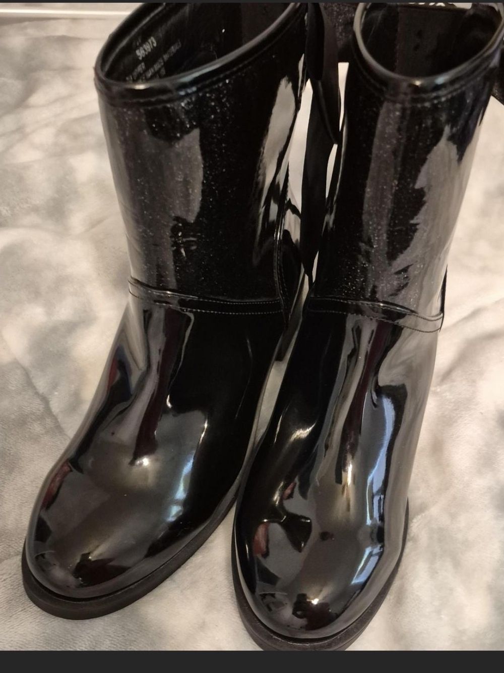 Beacon Black Patent Ankle Booties